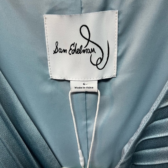 Sam Edelman Blue Asymmetrical Sheath Dress Cocktail - Picture 3 of 5